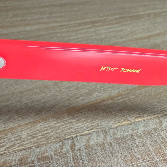 BETSEY JOHNSON- CAT EYE BITTY BLING SUNGLASSES (Red) ⚡️NWT⚡️ - Picture 7 of 11